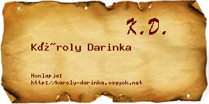Károly Darinka névjegykártya